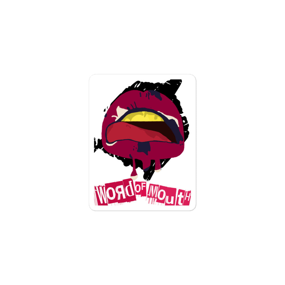 Word of Mouth Magenta Bubble-free stickers