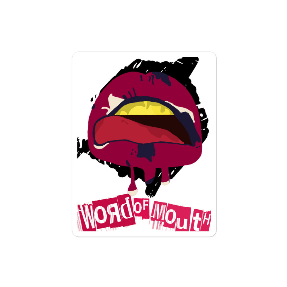 Word of Mouth Magenta Bubble-free stickers