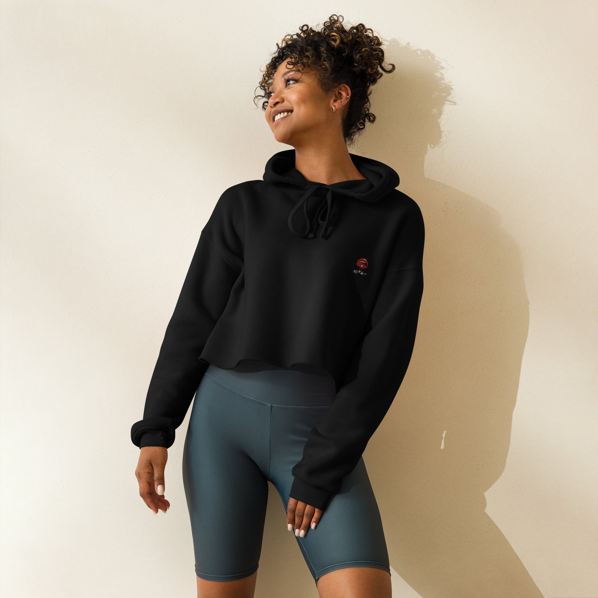 Women's Full Logo Crop Hoodie